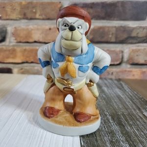 5" Ceramic Western Cowboy Pit Bull Quick Draw